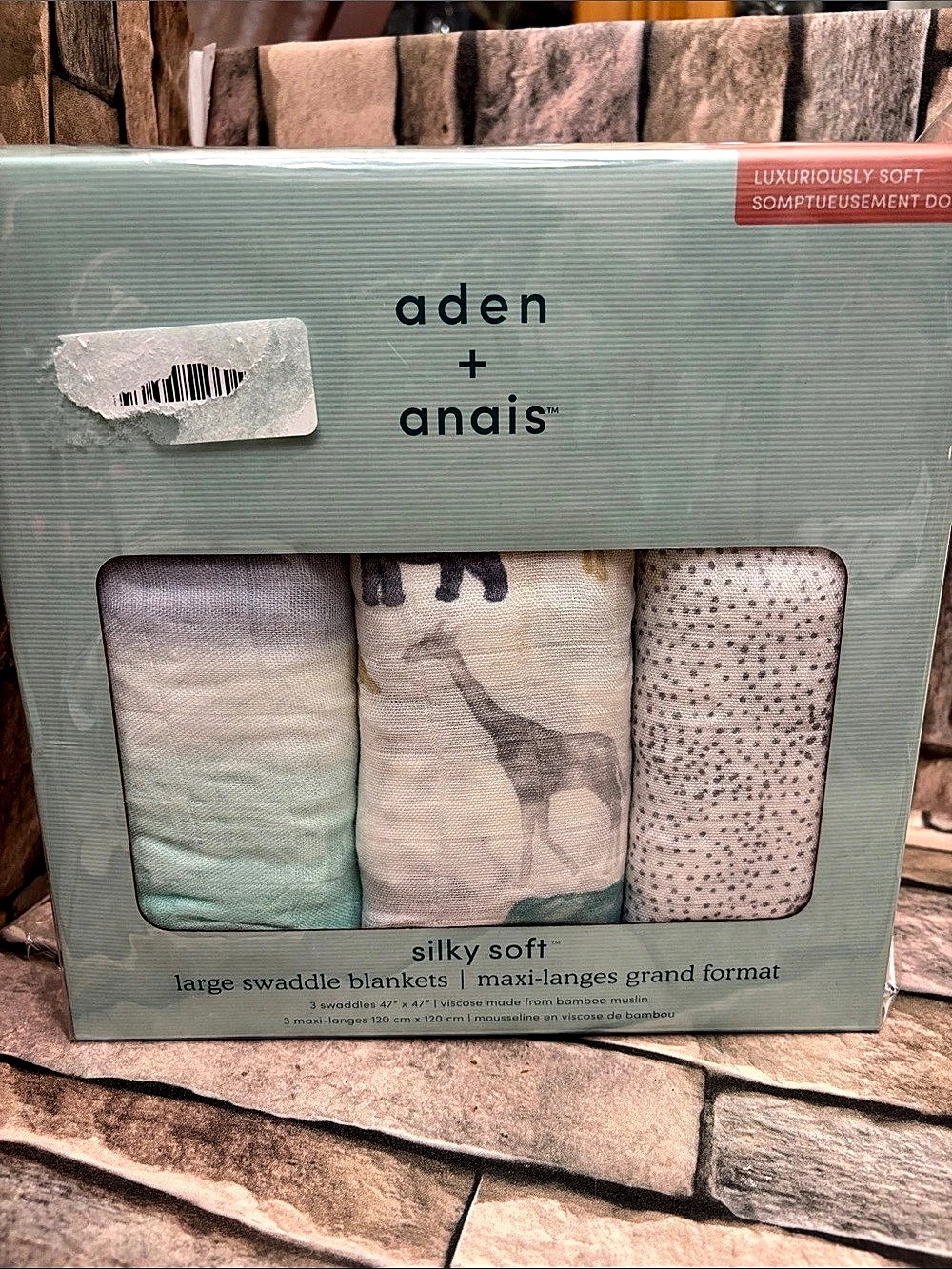 aden + anais silky soft large swaddle blankets 3-Pack